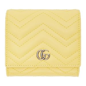UNUSED Gucci Yellow Marmont wallet